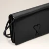 Black Cowhide Leather Voulez-Vous Wallet on Strap Black Cowhide Leather Voulez-Vous Wallet on Strap