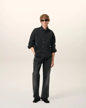 Black Denim Cotton Ami De Coeur Shirt Black Denim Cotton Ami De Coeur Shirt