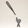Black Leather Ami De Coeur Keyring Black Leather Ami De Coeur Keyring