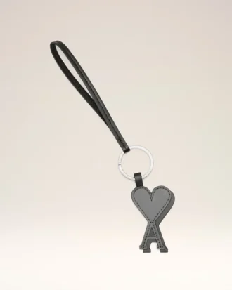 Black Leather Ami De Coeur Keyring