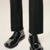 Black Leather Anatomical Toe Derbies Black Leather Anatomical Toe Derbies