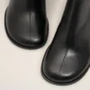Black Leather Anatomical-Toe Piano Boots Black Leather Anatomical-Toe Piano Boots