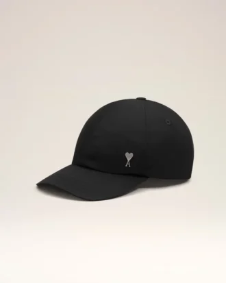 Black Nylon Ami De Coeur Stud Cap Black Nylon Ami De Coeur Stud Cap