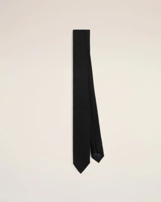 Black Silk Grenadine Tie