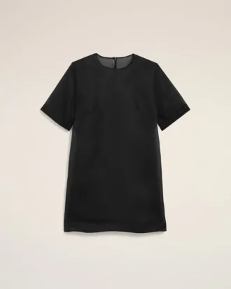 Black Silk Mini Trapeze Dress Black Silk Mini Trapeze Dress