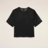 Black Silk Short Sleeves Sheer with Undertop Top Black Silk Short Sleeves Sheer with Undertop Top