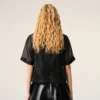 Black Silk Short Sleeves Sheer with Undertop Top Black Silk Short Sleeves Sheer with Undertop Top