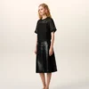 Black Silk Short Sleeves Sheer with Undertop Top Black Silk Short Sleeves Sheer with Undertop Top