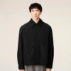 Black Taffetas Padded Ami De Coeur Overshirt Black Taffetas Padded Ami De Coeur Overshirt