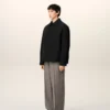 Black Taffetas Padded Ami De Coeur Overshirt Black Taffetas Padded Ami De Coeur Overshirt