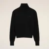 Black Wool Ami De Coeur Turtle Neck Sweater Black Wool Ami De Coeur Turtle Neck Sweater