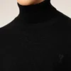 Black Wool Ami De Coeur Turtle Neck Sweater Black Wool Ami De Coeur Turtle Neck Sweater