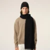 Black Wool Red Ami De Coeur Scarf Black Wool Red Ami De Coeur Scarf