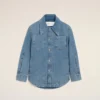 Blue Cotton Ami De Coeur Worker Overshirt Blue Cotton Ami De Coeur Worker Overshirt