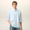 Blue Cotton Classic Long Sleeve Shirt Button Down Collar with Embroidered Adc Blue Cotton Classic Long Sleeve Shirt Button Down Collar with Embroidered Adc