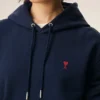Blue Cotton Red Ami De Coeur Hoodie Blue Cotton Red Ami De Coeur Hoodie