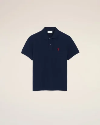 Blue Cotton Red Ami De Coeur Polo Shirt Blue Cotton Red Ami De Coeur Polo Shirt