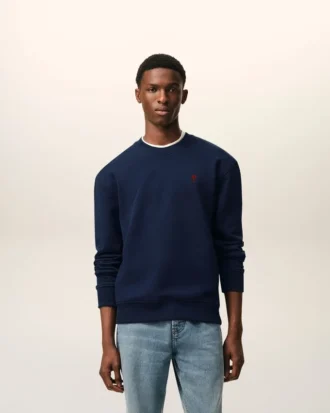 Blue Cotton Red Ami De Coeur Sweatshirt