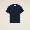 Blue Cotton Red Ami De Coeur Tshirt Blue Cotton Red Ami De Coeur Tshirt