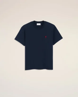 Blue Cotton Red Ami De Coeur Tshirt