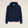 Blue Cotton Red Ami De Coeur Zipped Hoodie Blue Cotton Red Ami De Coeur Zipped Hoodie
