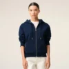 Blue Cotton Red Ami De Coeur Zipped Hoodie Blue Cotton Red Ami De Coeur Zipped Hoodie