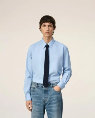 Blue Silk Grenadine Tie