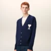 Blue Wool Ami De Coeur Cardigan Blue Wool Ami De Coeur Cardigan