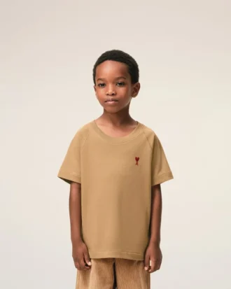 Brown Cotton Ami De Coeur T-Shirt