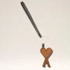 Brown Leather Ami De Coeur Keyring Brown Leather Ami De Coeur Keyring