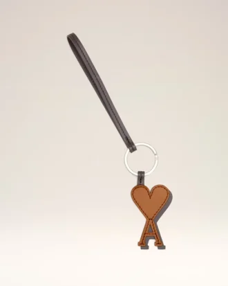Brown Leather Ami De Coeur Keyring