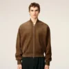 Brown Leather Zipped Jacket Brown Leather Zipped Jacket