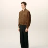 Brown Leather Zipped Jacket Brown Leather Zipped Jacket