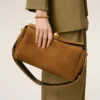 Brown Suede Leather Carrousel Medium Bag Brown Suede Leather Carrousel Medium Bag
