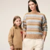 Brown Wool Ami De Coeur Crewneck Sweater Brown Wool Ami De Coeur Crewneck Sweater