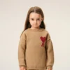 Brown Wool Ami De Coeur Crewneck Sweater Brown Wool Ami De Coeur Crewneck Sweater