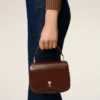 Burgundy Glazed Leather Handle Paris Paris Bag Burgundy Glazed Leather Handle Paris Paris Bag