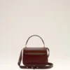 Burgundy Glazed Leather Handle Paris Paris Bag Burgundy Glazed Leather Handle Paris Paris Bag