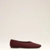 Burgundy Leather Bicolor Flat Shoes Burgundy Leather Bicolor Flat Shoes