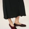 Burgundy Leather Bicolor Flat Shoes Burgundy Leather Bicolor Flat Shoes