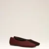 Burgundy Leather Bicolor Flat Shoes Burgundy Leather Bicolor Flat Shoes