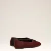 Burgundy Leather Bicolor Flat Shoes Burgundy Leather Bicolor Flat Shoes