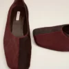 Burgundy Leather Bicolor Flat Shoes Burgundy Leather Bicolor Flat Shoes