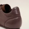 Burgundy Smooth Leather Low Top Step Sneakers Burgundy Smooth Leather Low Top Step Sneakers