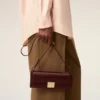 Burgundy Smooth Leather Mimi Pouch Burgundy Smooth Leather Mimi Pouch