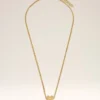 Gold Brass Ami De Coeur Pendant Necklace Gold Brass Ami De Coeur Pendant Necklace