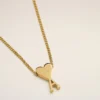 Gold Brass Ami De Coeur Pendant Necklace Gold Brass Ami De Coeur Pendant Necklace