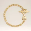 Gold Brass Hammered Ami De Coeur Bracelet Gold Brass Hammered Ami De Coeur Bracelet