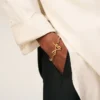 Gold Brass Hammered Ami De Coeur Bracelet Gold Brass Hammered Ami De Coeur Bracelet