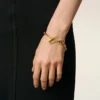 Gold Brass Hammered Ami De Coeur Bracelet Gold Brass Hammered Ami De Coeur Bracelet